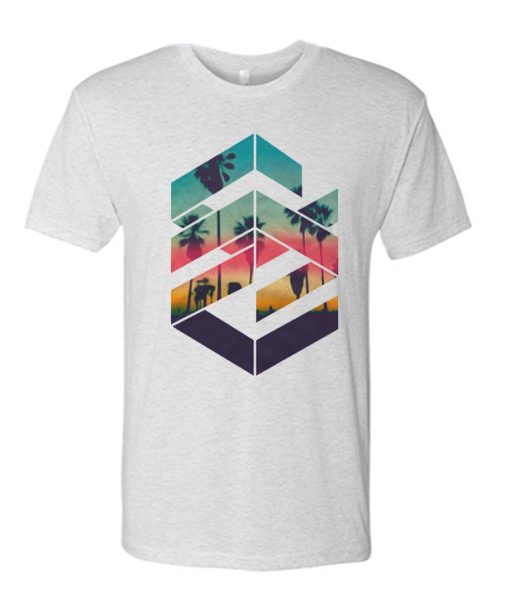 Geometric Sunset beach T Shirt