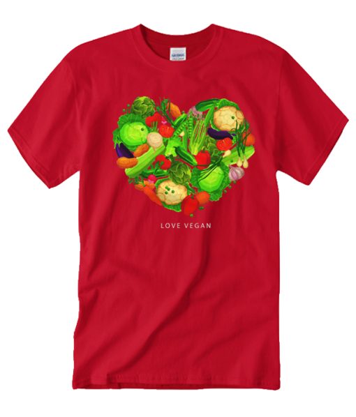 Love Vegan - Veggie Heart healthy T Shirt