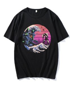 Great Wave Anime Monster War T-Shirt