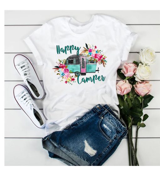 Happy Camper Graphic T shirt